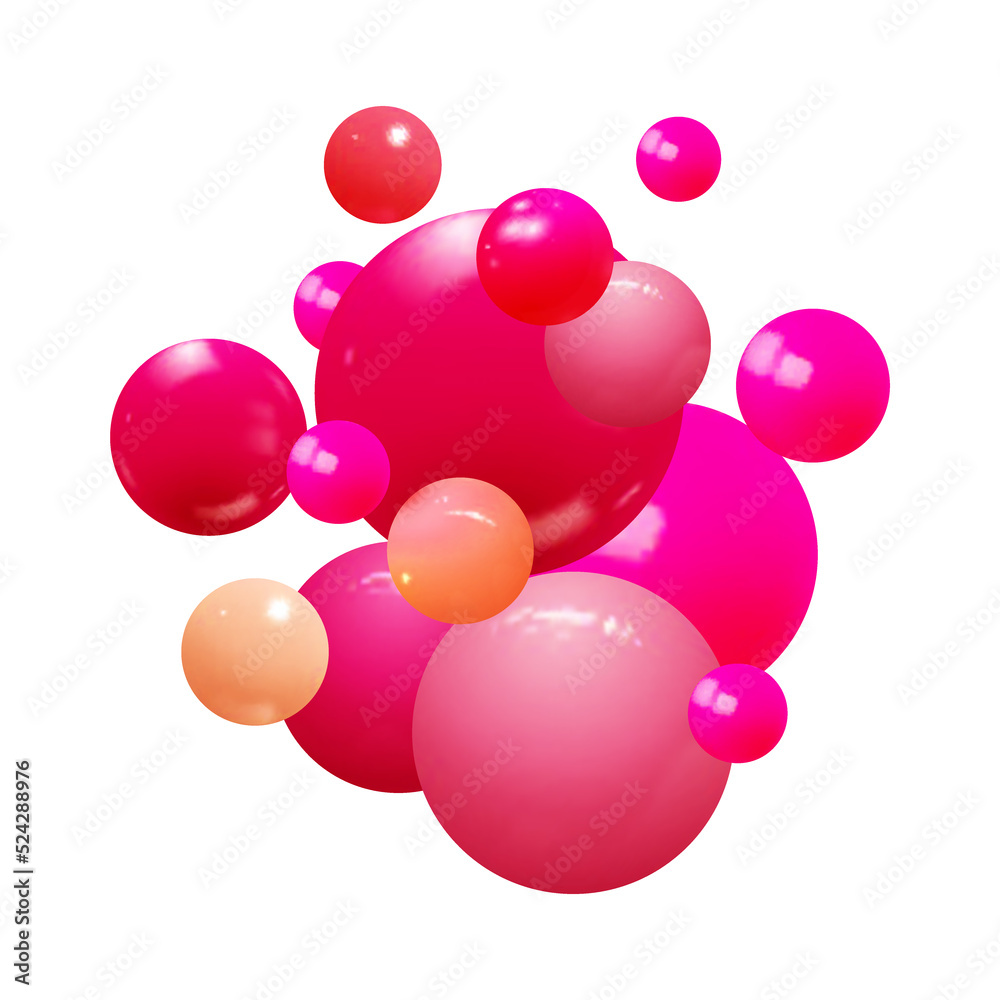 Colored glossy balls. Decor element. Presentation template. eps 10