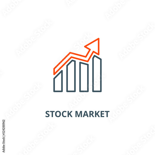 Stock market icon vector illustration concept isolated on white background used for web and mobile