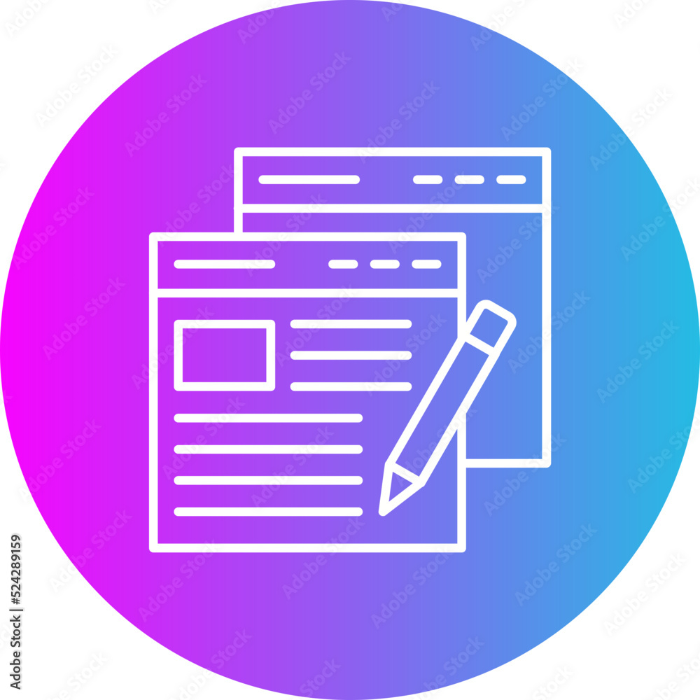 Content Gradient Circle Line Inverted Icon Content Gradient Circle Line Inverted Icon