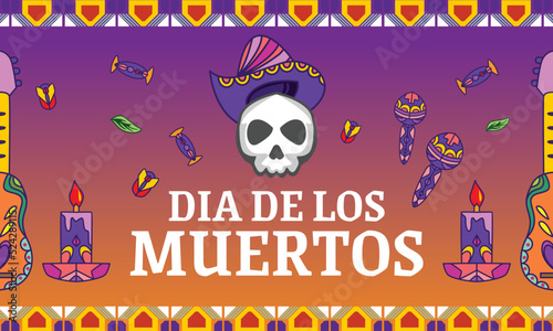 outdoor banner for the death festival of dia de muertos photo