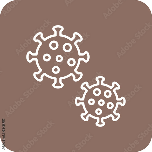 Virus Multicolor Round Corner Line Inverted Icon