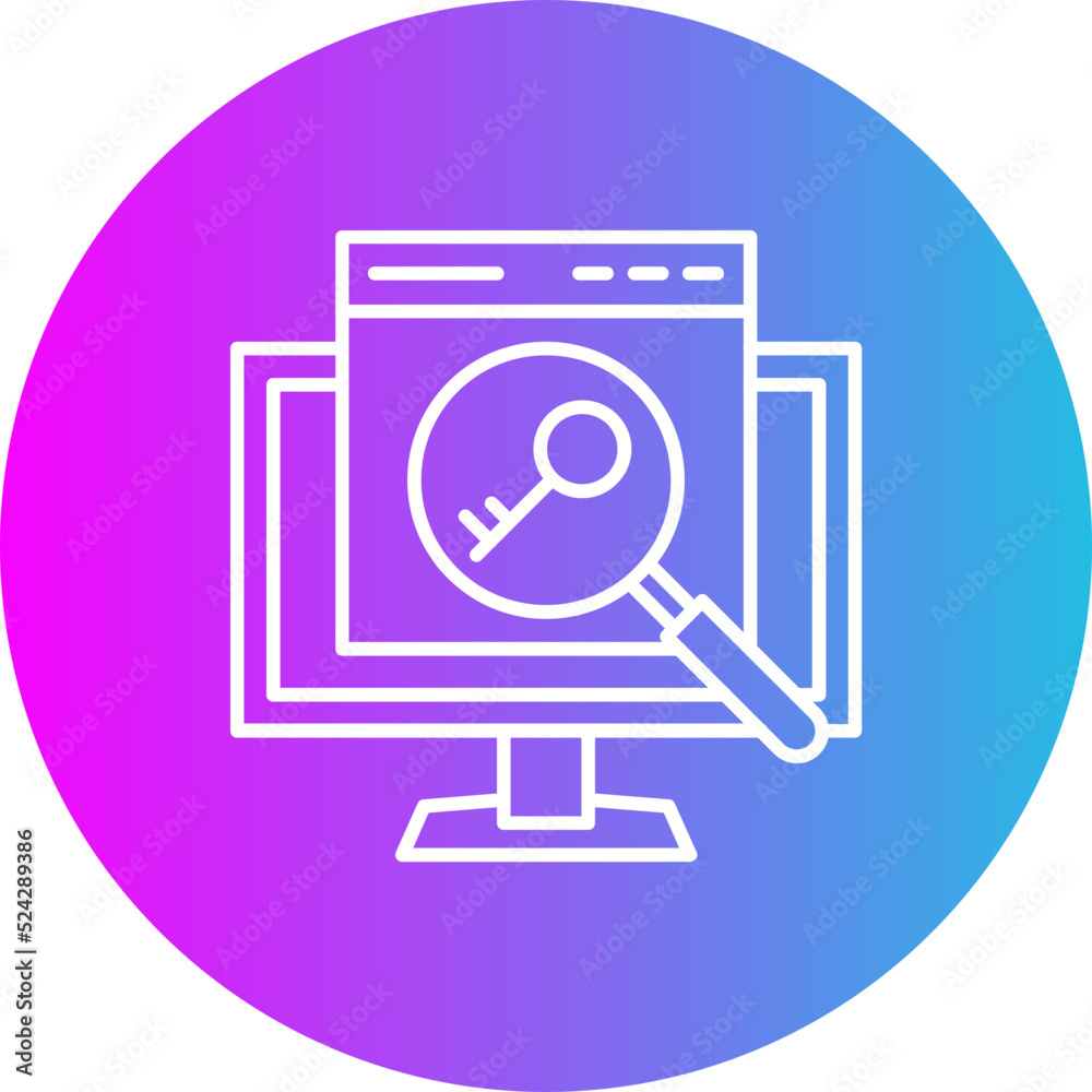 Keywords Gradient Circle Line Inverted Icon Keywords Gradient Circle Line Inverted Icon