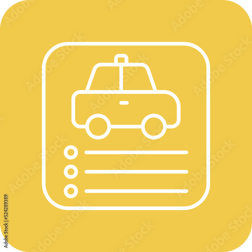Car App Multicolor Round Corner Line Inverted Icon