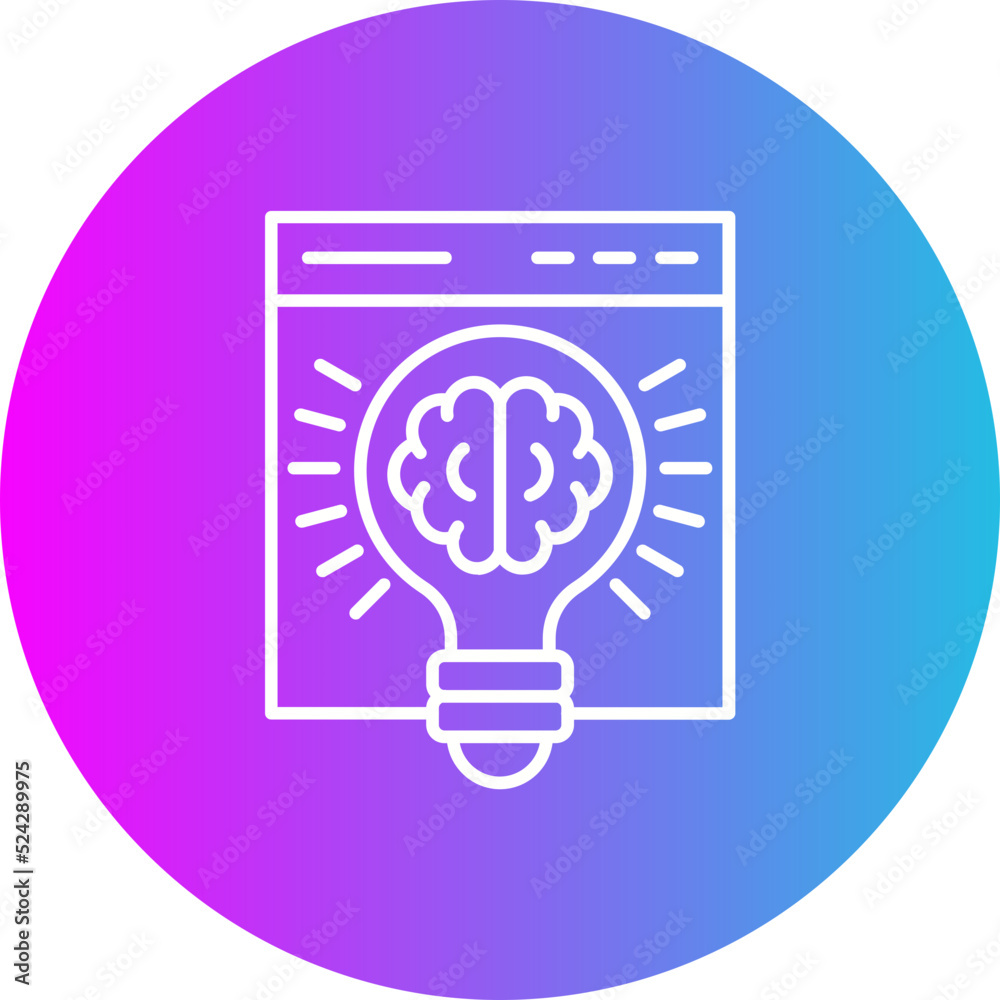 Solution Gradient Circle Line Inverted Icon Solution Gradient Circle Line Inverted Icon