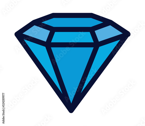 diamond cartoon icon