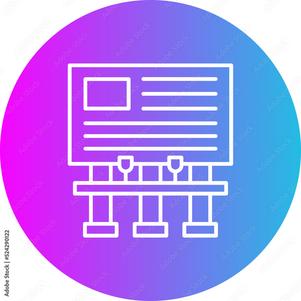 Billboard Gradient Circle Line Inverted Icon Billboard Gradient Circle Line Inverted Icon