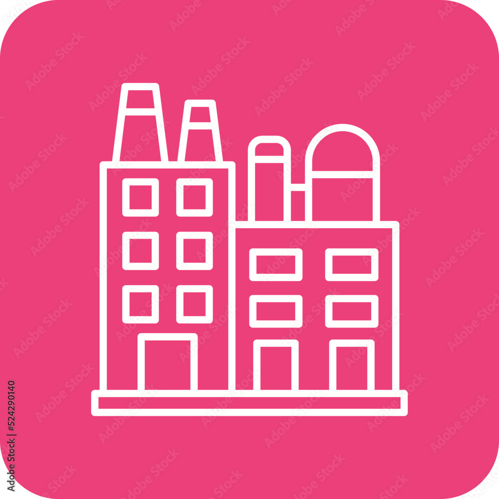 Fototapeta premium Industry Multicolor Round Corner Line Inverted Icon