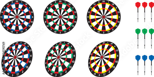 ダーツ イラスト　darts illustration