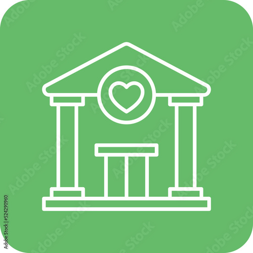 Non Profit Organization Multicolor Round Corner Line Inverted Icon