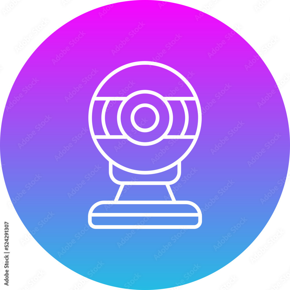 Webcam Gradient Circle Line Inverted Icon Webcam Gradient Circle Line Inverted Icon