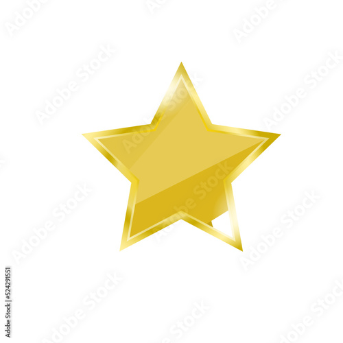 gold star on white