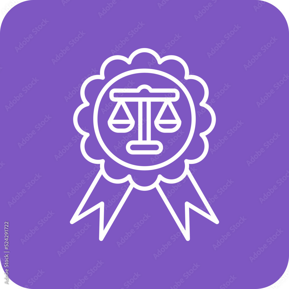 Obraz premium Award Multicolor Round Corner Line Inverted Icon