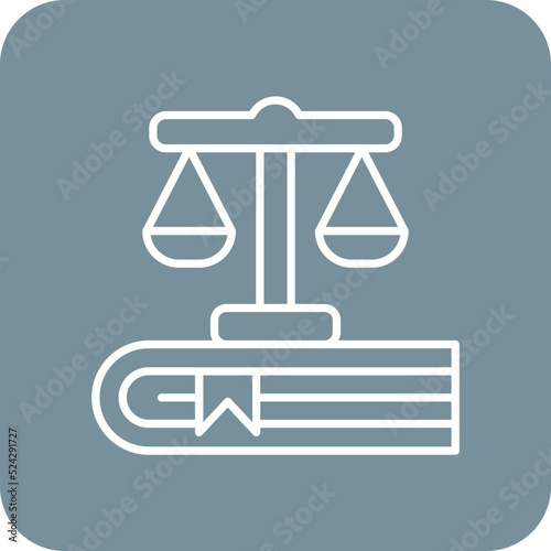 Book Multicolor Round Corner Line Inverted Icon