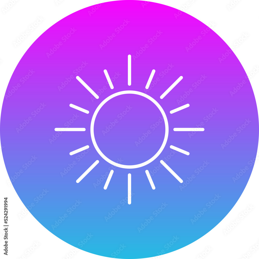 Brightness Gradient Circle Line Inverted Icon