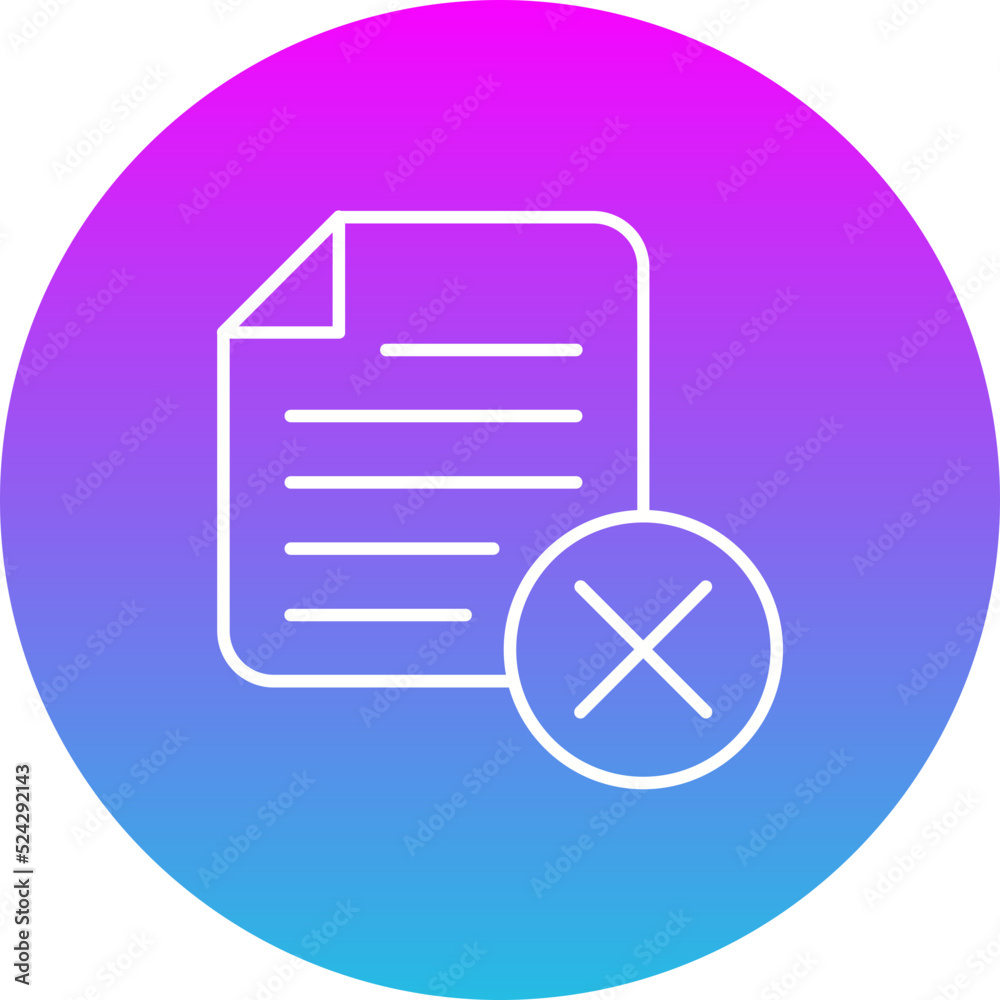Delete Gradient Circle Line Inverted Icon Delete Gradient Circle Line Inverted Icon
