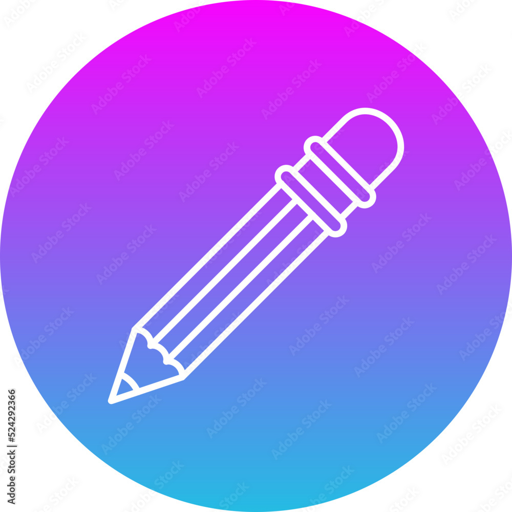 Pencil Gradient Circle Line Inverted Icon Pencil Gradient Circle Line Inverted Icon