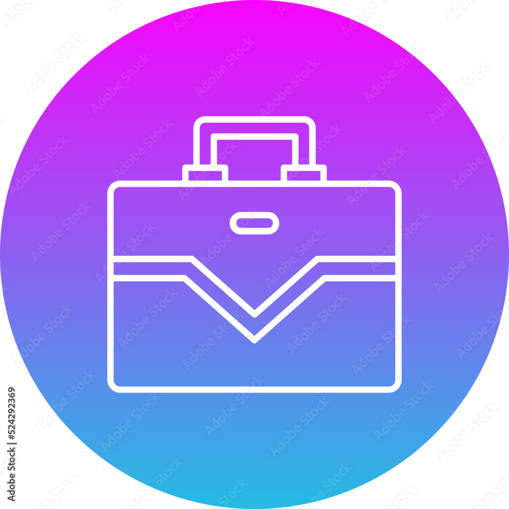 Briefcase Gradient Circle Line Inverted Icon Briefcase Gradient Circle Line Inverted Icon