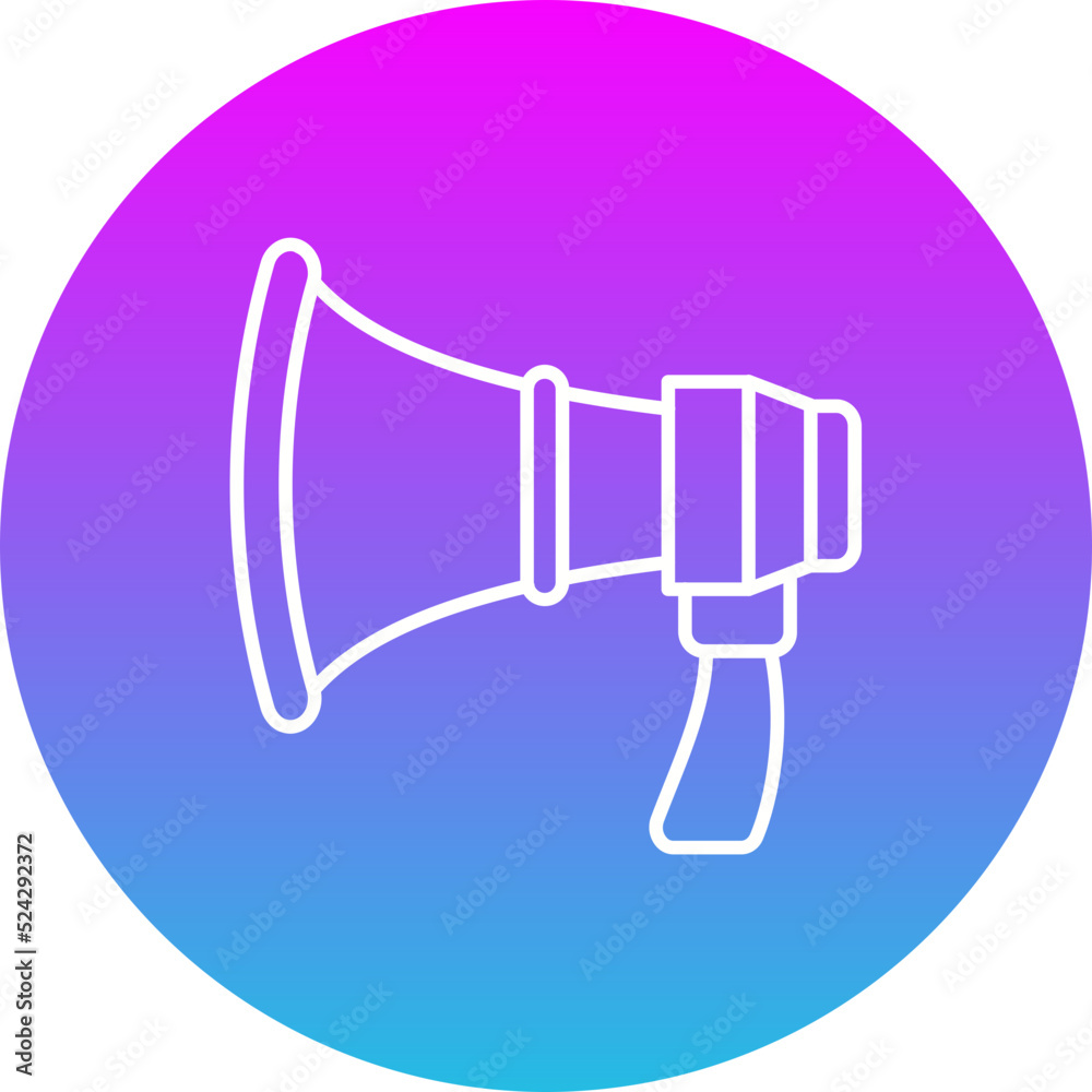 Loud Speaker Gradient Circle Line Inverted Icon Loud Speaker Gradient Circle Line Inverted Icon
