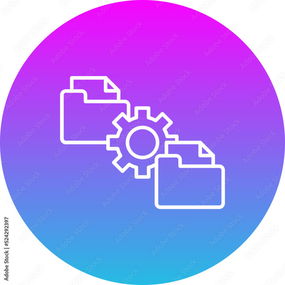 File Management Gradient Circle Line Inverted Icon File Management Gradient Circle Line Inverted Icon
