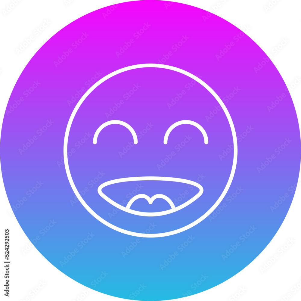 Happy Gradient Circle Line Inverted Icon Happy Gradient Circle Line Inverted Icon