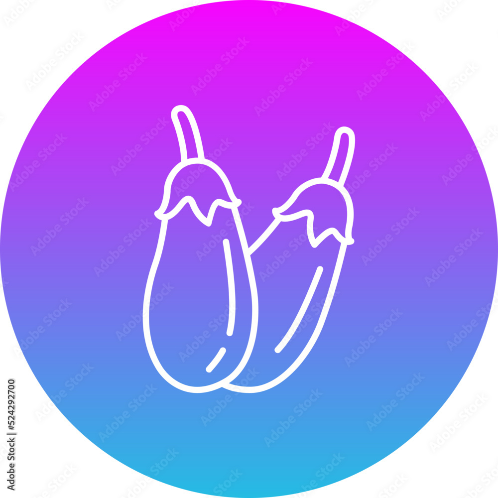 Eggplant Gradient Circle Line Inverted Icon Eggplant Gradient Circle Line Inverted Icon