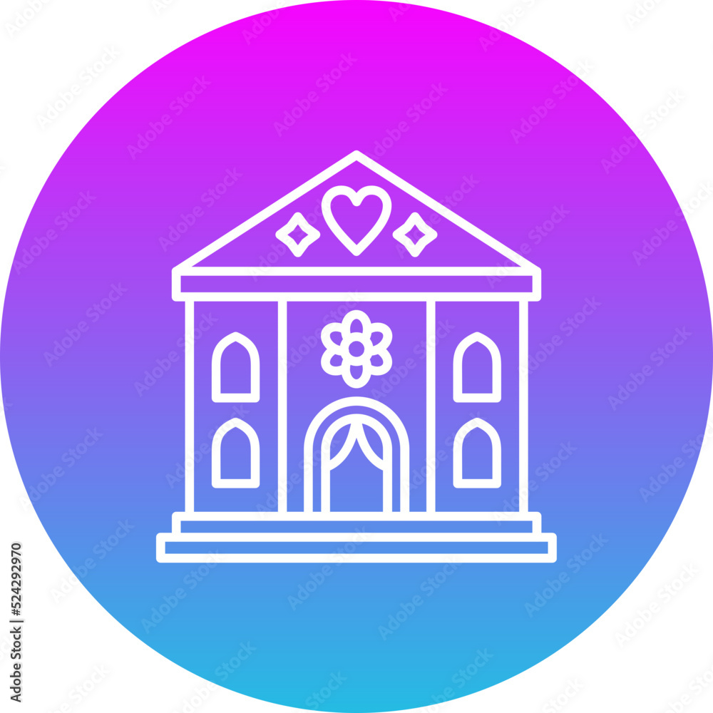 Hall Gradient Circle Line Inverted Icon Hall Gradient Circle Line Inverted Icon