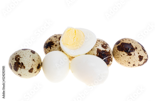 quail eggs isolated