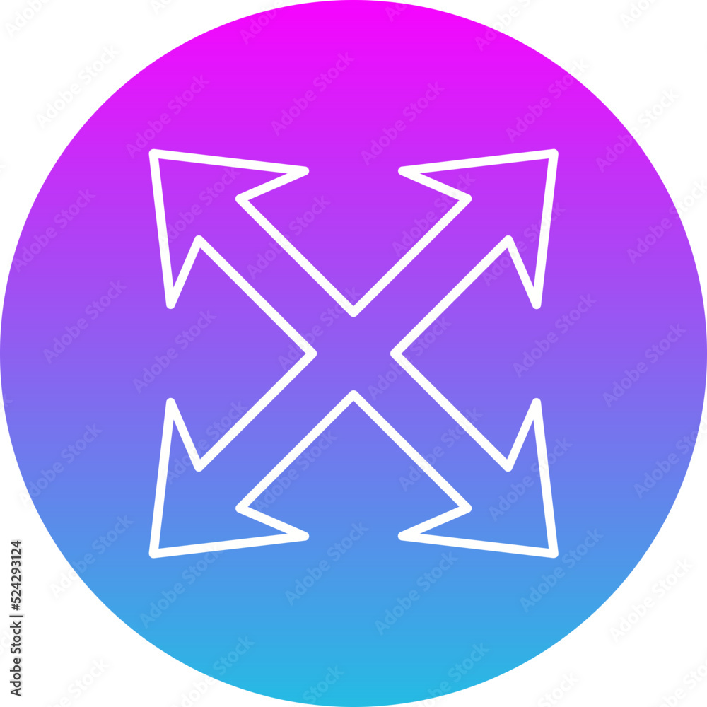 Maximize Gradient Circle Line Inverted Icon Maximize Gradient Circle Line Inverted Icon