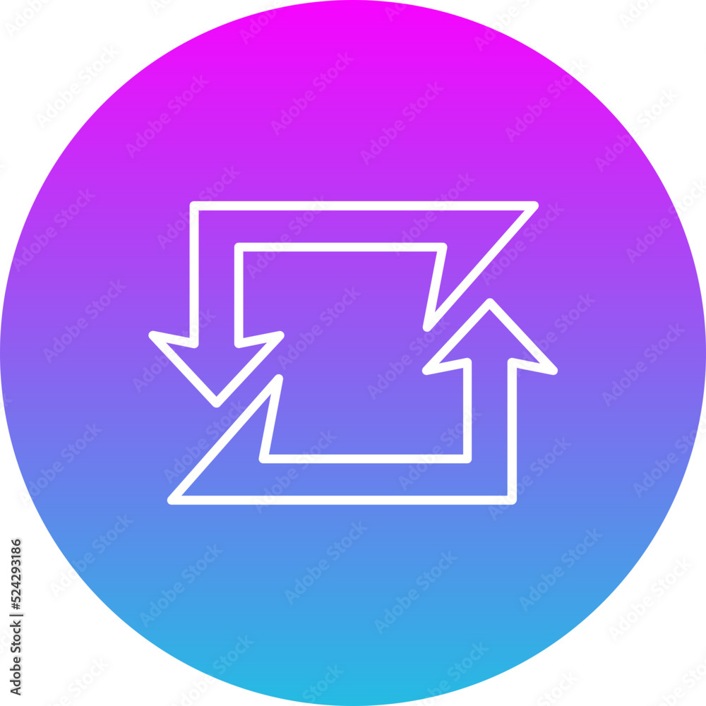Sync Gradient Circle Line Inverted Icon Sync Gradient Circle Line Inverted Icon