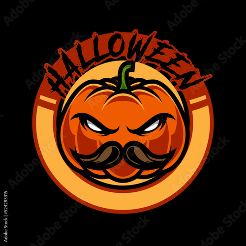 MR PUMPKINS HEAD HALLOWEEN BADGE