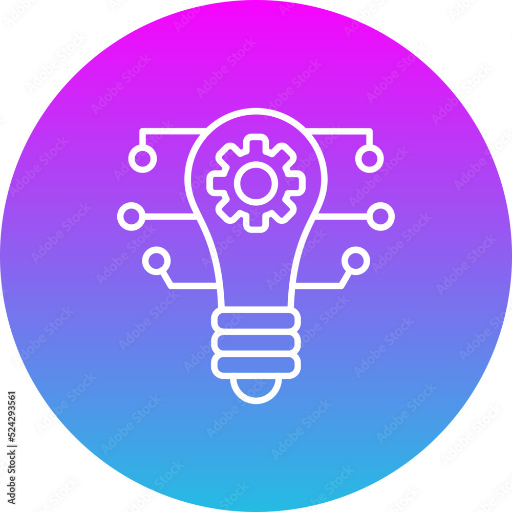 Innovation Gradient Circle Line Inverted Icon Innovation Gradient Circle Line Inverted Icon