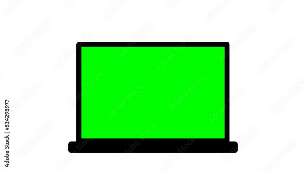 Computer screen. Animated video. Computer screen. Animated video.