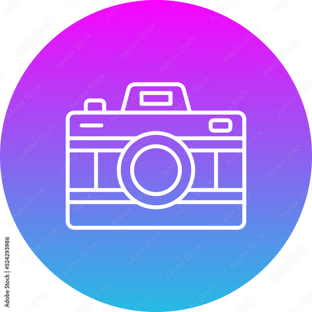 Camera Gradient Circle Line Inverted Icon Camera Gradient Circle Line Inverted Icon