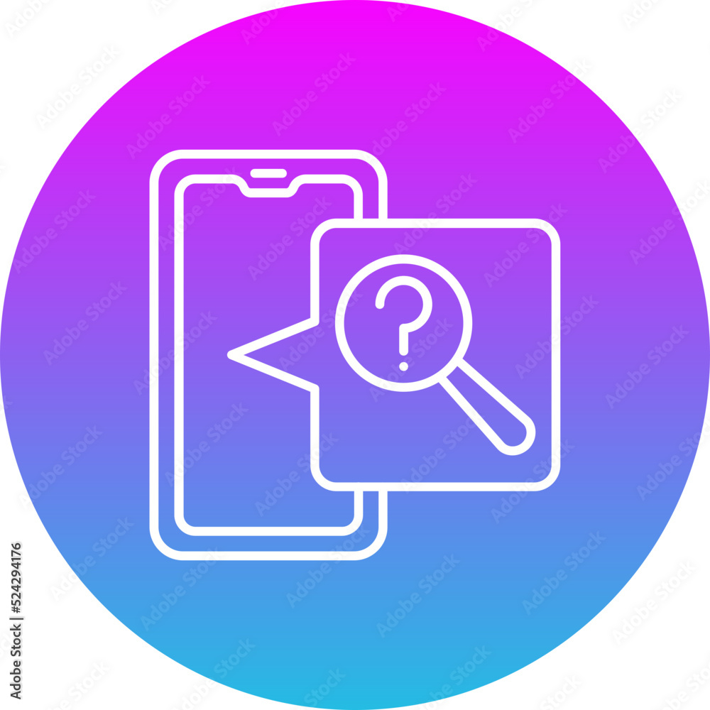 Search Gradient Circle Line Inverted Icon Search Gradient Circle Line Inverted Icon