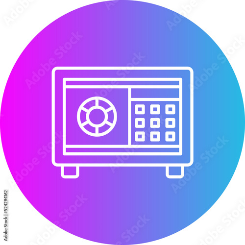 Safebox Gradient Circle Line Inverted Icon