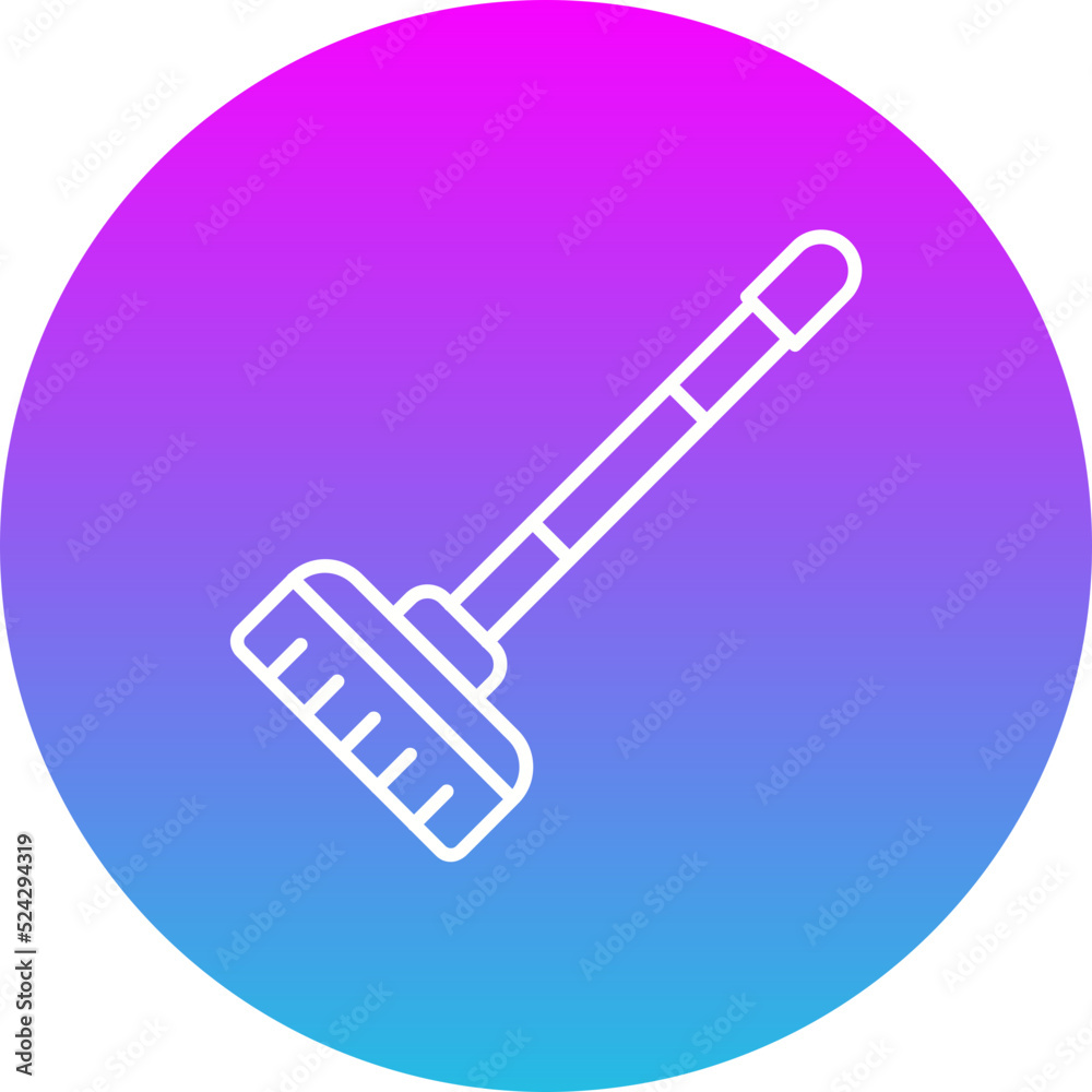 Floor Mop Gradient Circle Line Inverted Icon Floor Mop Gradient Circle Line Inverted Icon