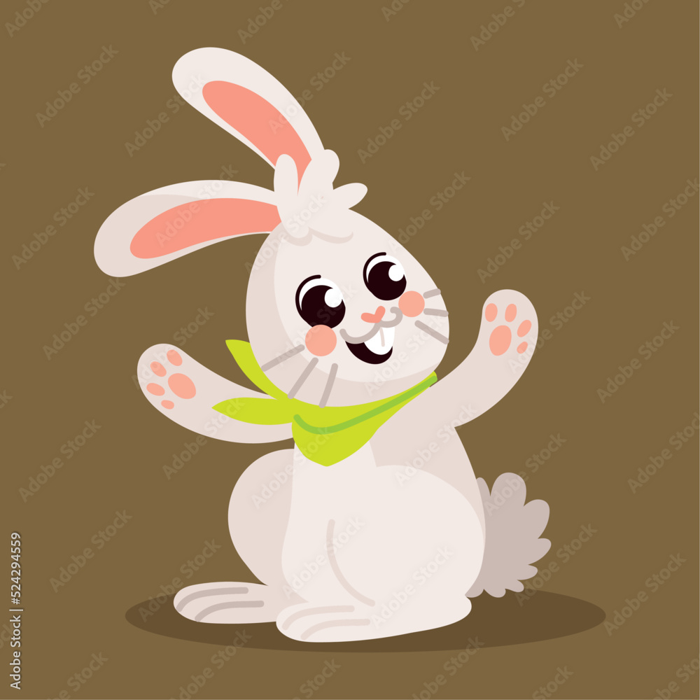 rabbit with scarf rabbit with scarf