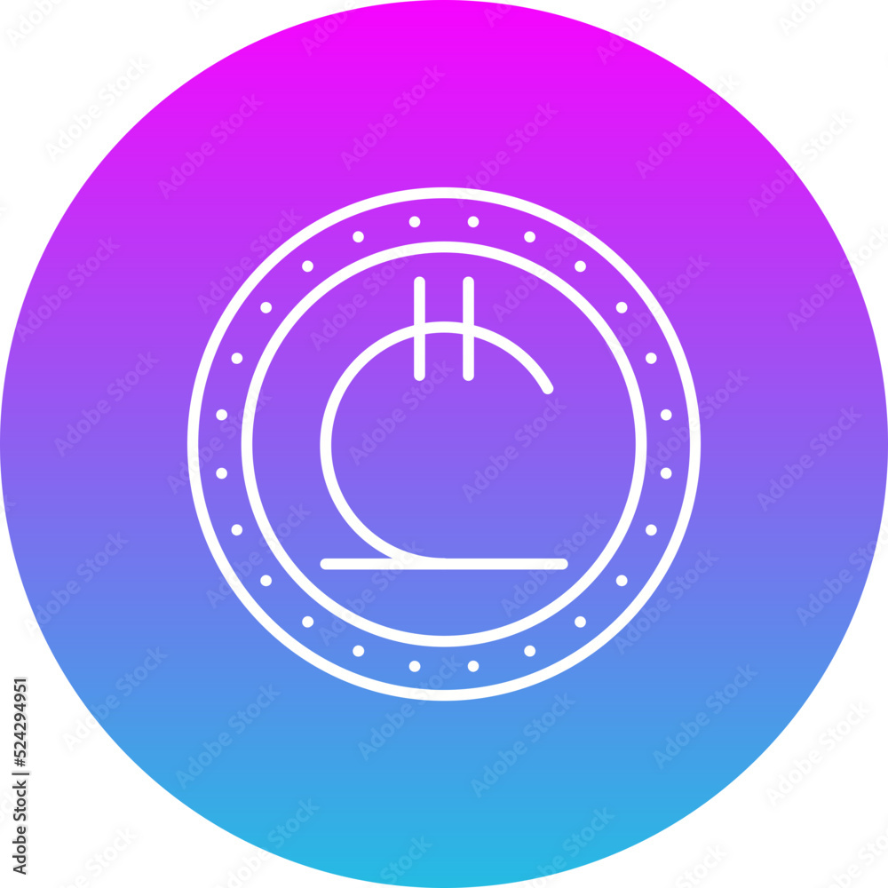 Lari Gradient Circle Line Inverted Icon Lari Gradient Circle Line Inverted Icon