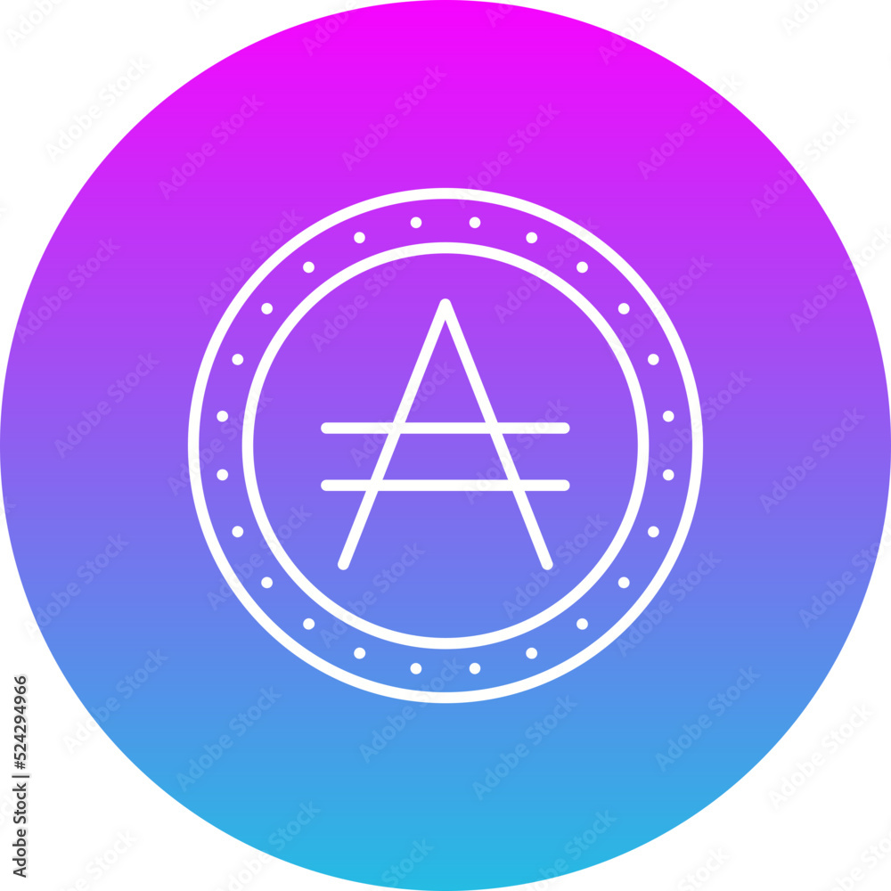 Austral Gradient Circle Line Inverted Icon Austral Gradient Circle Line Inverted Icon