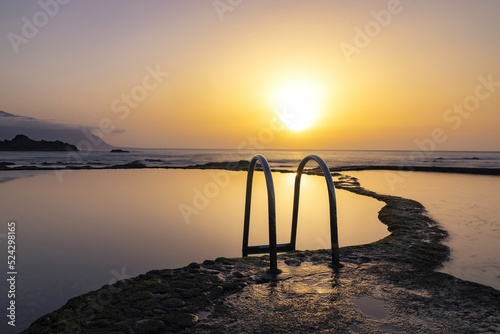 sunset on the beach