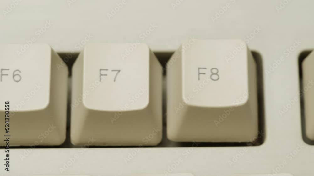 Old retro keyboard close-up. Computer buttons top view. Old retro keyboard close-up. Computer buttons top view.