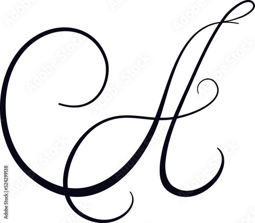 Handwriting letter A initial logo vector