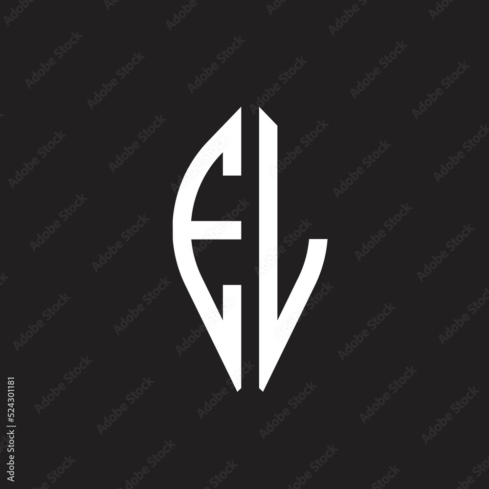 EL Letter Logo Design with Creative Intersected EL Letter Logo Design with Creative Intersected