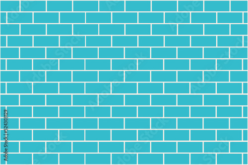 blue brick wall tile background vector illustration