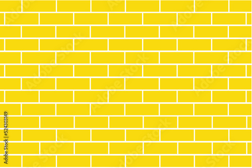 yellow brick wall tile background vector illustration