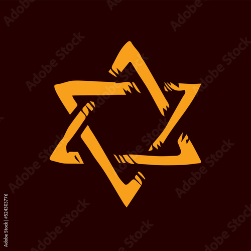 Jewish holiday symbol. Vector drawing