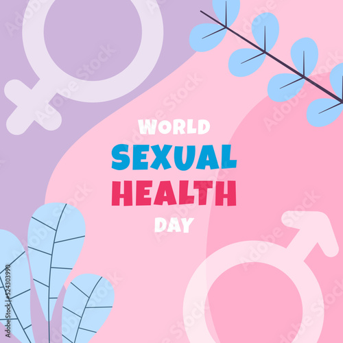 Hand drawn world sexual health day pastel background. suitable for social media post