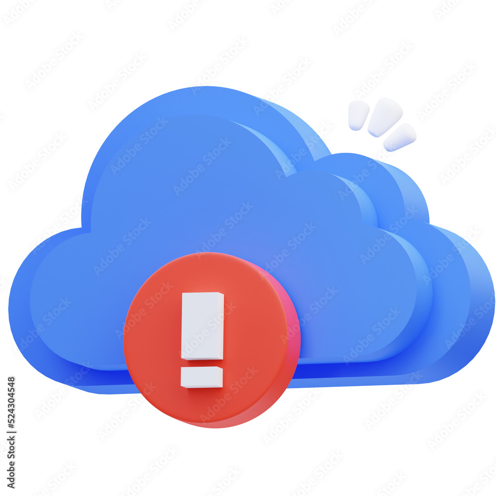 3d rendering of cloud server cute icon illustration is not available, empty state 3d rendering of cloud server cute icon illustration is not available, empty state