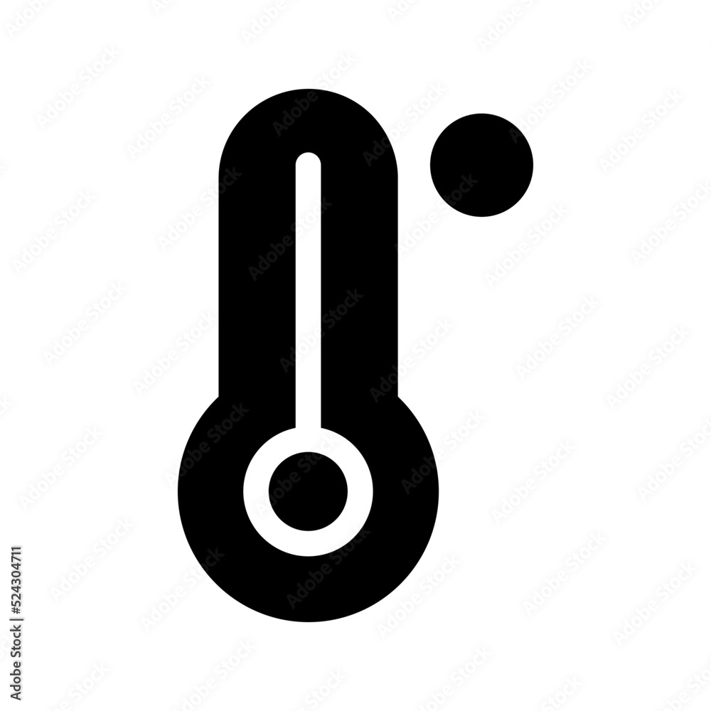 Thermometer icon. thermometer sign in trendy flat design. vector illustration Thermometer icon. thermometer sign in trendy flat design. vector illustration