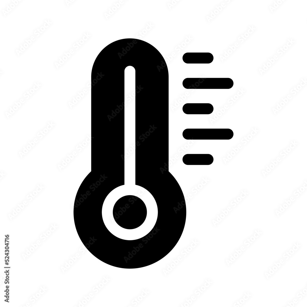 Thermometer icon. thermometer sign in trendy flat design. vector illustration Thermometer icon. thermometer sign in trendy flat design. vector illustration